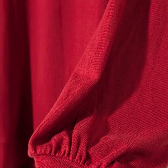 Retrology Sweater Womens Large Red Cable Knit Long Sleeve Round Neck Pullover - Picture 7 of 11